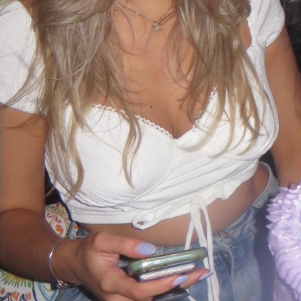Princess Polly white cropped blouse - Picture 8 of 8